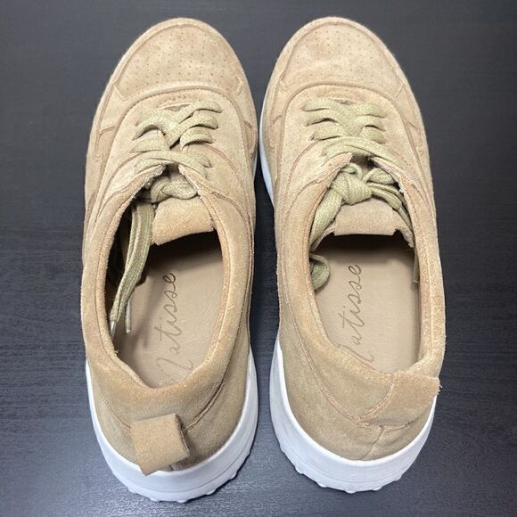 MATISSE Top Notch Sneaker In Tan Suede Size 8 - Picture 8 of 10